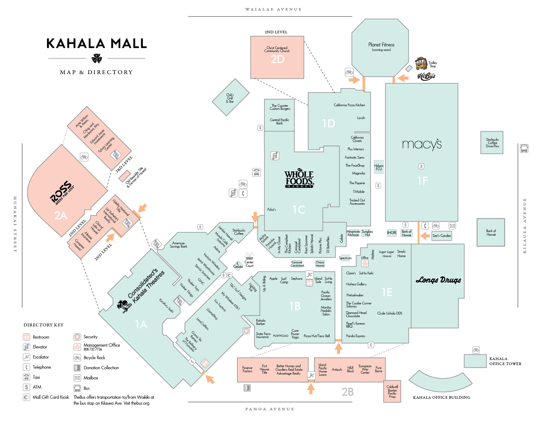 Map of Kahala Mall