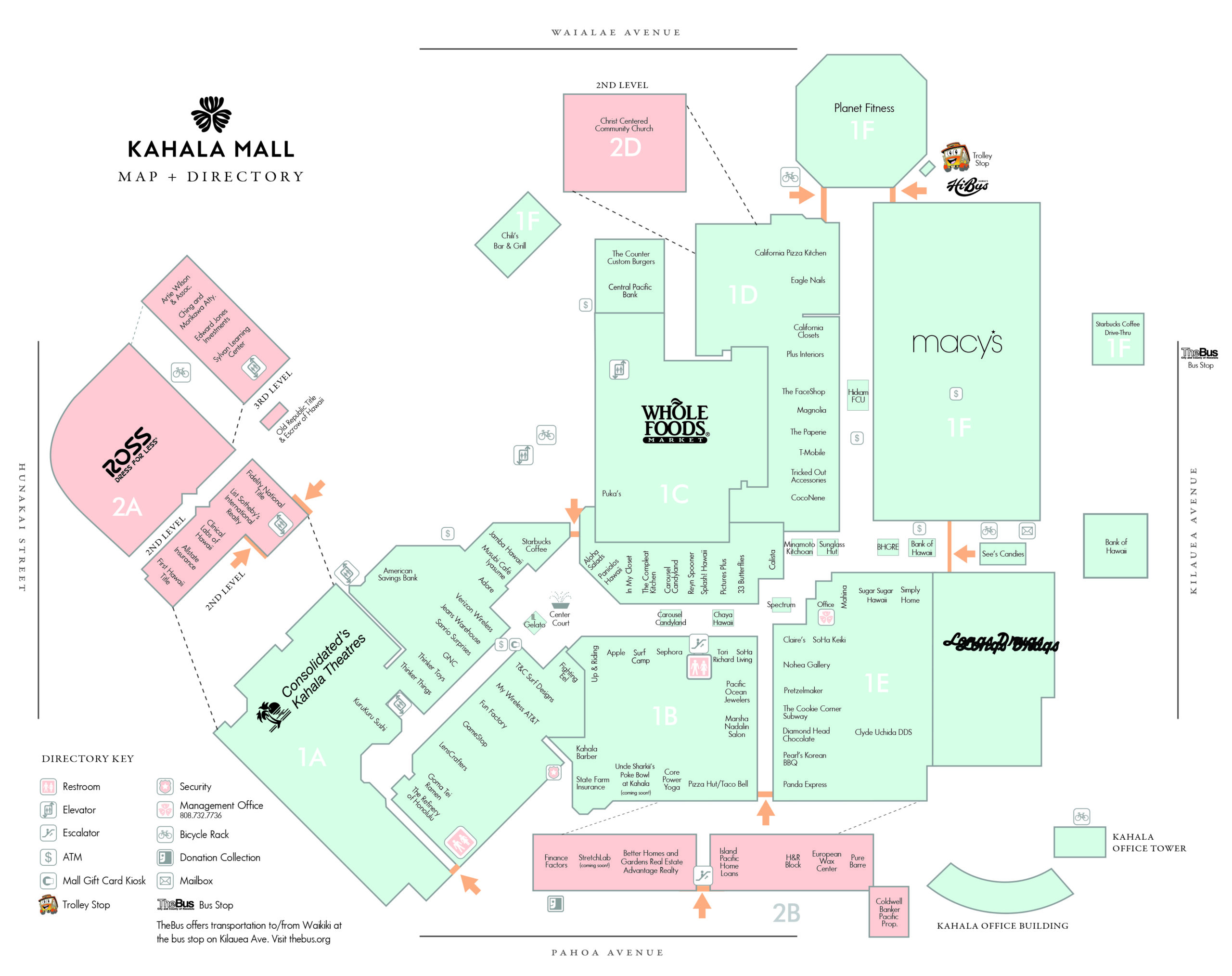 Map of Kahala Mall